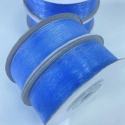 Mavi Organze Kurdele 2 Cm 1 Top 22 Metre-ORGANZEKURDELE-1010