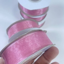 Koyu Pudra Organze Kurdele 2 Cm 1 Top 22 Metre-ORGANZEKURDELE-1011
