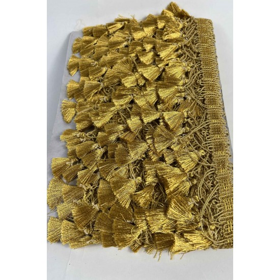 Gold Ottovelle P&uuml;sk&uuml;ll&uuml; L&uuml;ks Dekoratif Şerit &ndash; Premium Perde ve Koltuk S&uuml;s&uuml; 1 Metre-OTTOVELLE-5