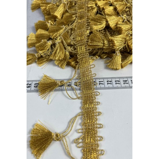 Gold Ottovelle P&uuml;sk&uuml;ll&uuml; L&uuml;ks Dekoratif Şerit &ndash; Premium Perde ve Koltuk S&uuml;s&uuml; 1 Metre-OTTOVELLE-5