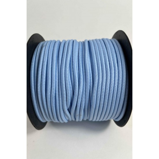 3 Mm Premium Paracord İp 10 Metre Bebe Mavi &ndash; Makrome Bileklik Anahtarlık ve Telefon Askı İpi-PARACORD3MM-18