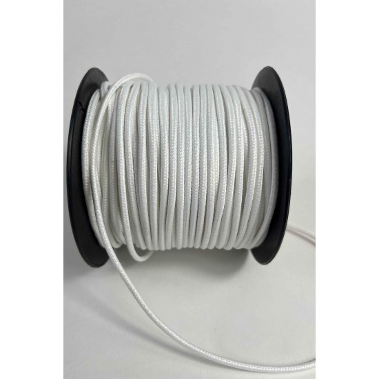 3 Mm Premium Paracord İp 10 Metre Beyaz &ndash; Makrome Bileklik Anahtarlık ve Telefon Askı İpi-PARACORD3MM-21