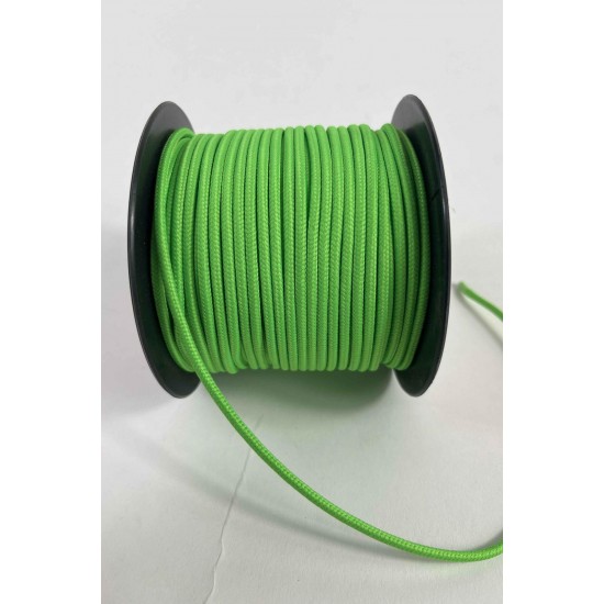 3 Mm Premium Paracord İp 10 Metre A&ccedil;ık Yeşil &ndash; Makrome Bileklik Anahtarlık ve Telefon Askı İpi-PARACORD3MM-3