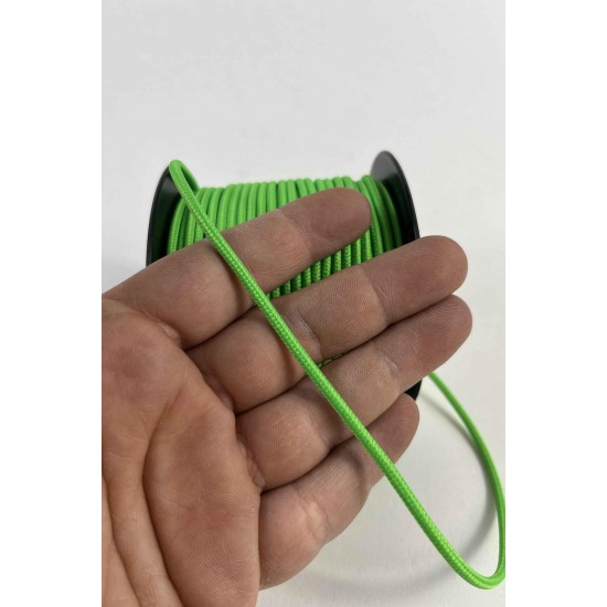 3 Mm Premium Paracord İp 10 Metre A&ccedil;ık Yeşil &ndash; Makrome Bileklik Anahtarlık ve Telefon Askı İpi-PARACORD3MM-3
