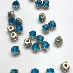 Turkuaz Rengi Kasalı Plastik Dikme Taş-PDT-10