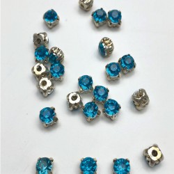 Turkuaz Rengi Kasalı Plastik Dikme Taş-PDT-10