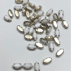 Beyaz Mekik Kasalı Plastik Dikme Taş 25 Gr-PDT-20