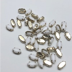 Beyaz Mekik Kasalı Plastik Dikme Taş 25 Gr-PDT-20