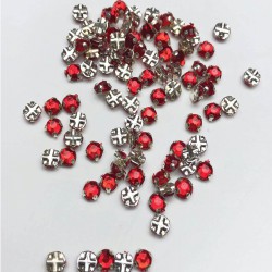 Kırmızı Renk Küçük Kasalı Dikme Taş-PDT-26