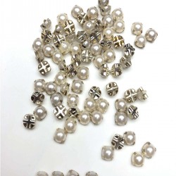 Krem İnci Küçük Kasalı Dikme Taş-PDT-28