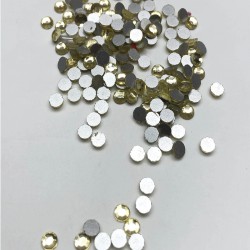 Koyu Krem Ütüyle Yapışan Cam Taş Boncuk-PDT-40