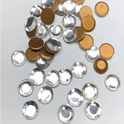 Şeffaf Yuvarlak Cam Yapıştırma Kristal Boncuk-PDT-52