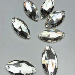 Şeffaf İri Mekik Dikme Kristal Sworovski Boncuk-PDT-58