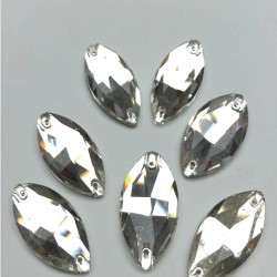 Şeffaf İri Mekik Dikme Kristal Sworovski Boncuk-PDT-58