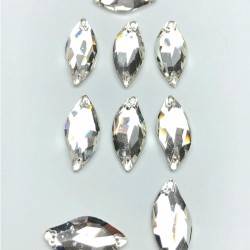 Şeffaf Parlak Mekik Dikme Kristal Sworovski Boncuk-PDT-59