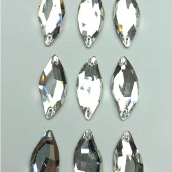 Şeffaf Parlak Mekik Dikme Kristal Sworovski Boncuk-PDT-59