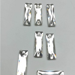 Şeffaf Dikdörtgen Parlak Dikme Kristal Sworovski Boncuk-PDT-60