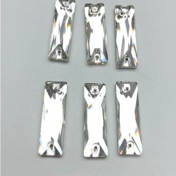 Şeffaf Dikdörtgen Parlak Dikme Kristal Sworovski Boncuk-PDT-60