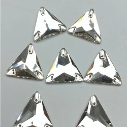 Şeffaf Üçgen Parlak Dikme Kristal Sworovski Boncuk-PDT-61