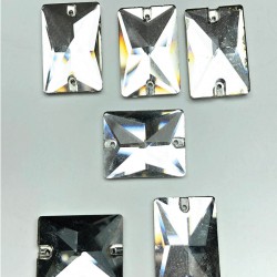 Şeffaf İri Dikdörtgen Dikme Kristal Sworovski Boncuk-PDT-62