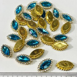 Turkuaz Gold Kasalı Mekik Dikme Taş -PDT-68