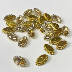 Bal Rengi Gold Kasalı Mekik Dikme Taş -PDT-69