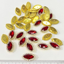 Kırmızı Gold Kasalı Mekik Dikme Taş -PDT-73