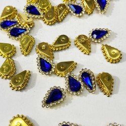 Saks Mavi Gold Kasalı Damla Dikme Taş -PDT-78