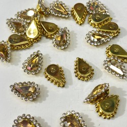 Bal Rengi Gold Kasalı Damla Dikme Taş -PDT-81