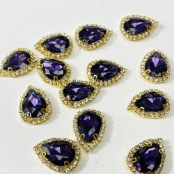 Mor Gold Kasalı Damla Dikme Taş-PDT-82