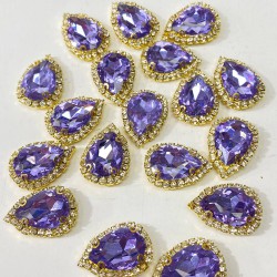 Lila Gold Kasalı Damla Dikme Taş-PDT-88