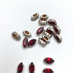 Kırmızı Mekik Kasalı Cam Dikme Taş-PDT-9