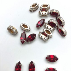 Kırmızı Mekik Kasalı Cam Dikme Taş-PDT-9