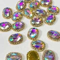 Janjanlı Gold Kasalı Oval Dikme Taş-PDT-91