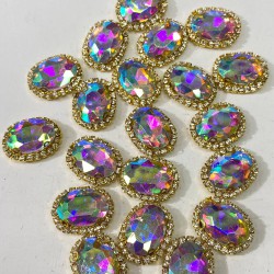 Janjanlı Gold Kasalı Oval Dikme Taş-PDT-91