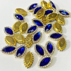 Saks Mavi Gold Kasalı Mekik Dikme Taş -PDT-97