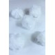 Tavşan Tüyü Peluş Ponpon Çanta Ayakkabı Süsleme Tüyü Beyaz 1 Adet-PELPP-1007
