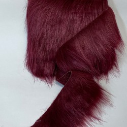 Bordo Yapay Peluş Şerit Suni Kürk-PELUS-1