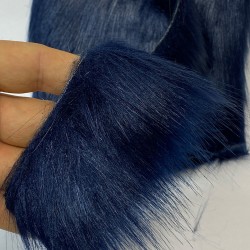Lacivert Yapay Peluş Şerit Suni Kürk-PELUS-2
