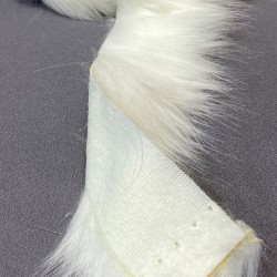 Beyaz Yapay Peluş Şerit Suni Kürk-PELUS-5