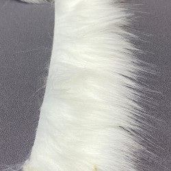 Beyaz Yapay Peluş Şerit Suni Kürk-PELUS-5
