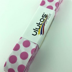 Pembe Büyük Puantiyeli Grogren Kurdele-PGK-104