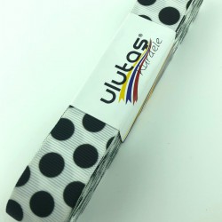 Siyah Büyük Puantiyeli Grogren Kurdele-PGK-105