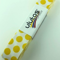 Sarı Büyük Puantiyeli Grogren Kurdele-PGK-108