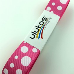 Fuşya Küçük Büyük Puantiyeli Grogren Kurdele-PGK-114