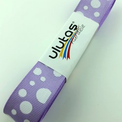 Lila Küçük Büyük Puantiyeli Grogren Kurdele-PGK-117