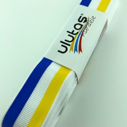 Sarı Mavi Çizgi Baskılı Grogren Kurdele-PGK-118