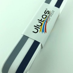 Lacivert Gri Çizgi Baskılı Grogren Kurdele-PGK-123 Lacivert Gri Çizgi Baskılı Grogren Kurdele-PGK-123