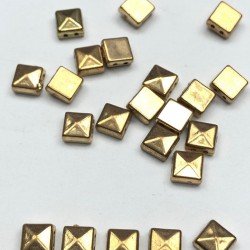 Sarı Kare Plastik Boncuk-PLB-1000