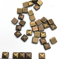 Antik Yeşil Kare Plastik Boncuk-PLB-1001